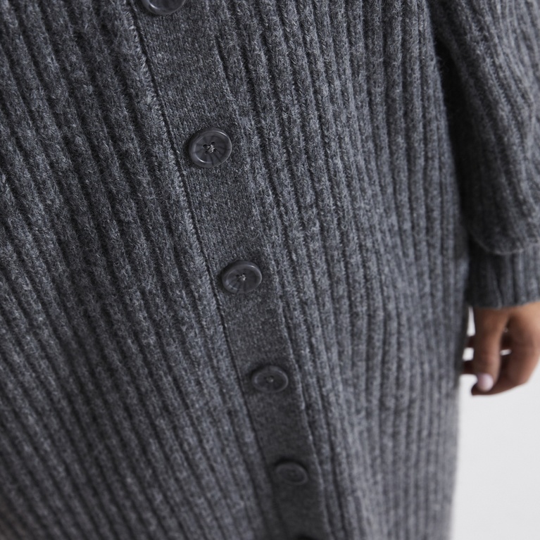 Ribbed knit cardigan dress "Lindsey"